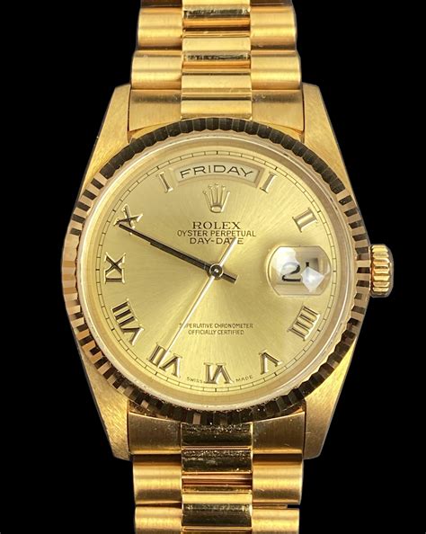 price rolex oyster perpetual day date|rolex gold day date 36mm.